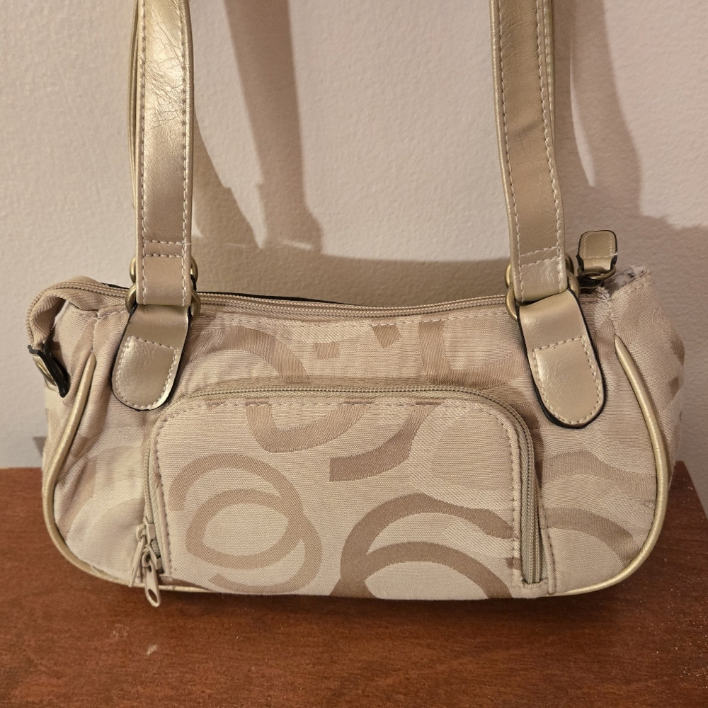 Minicci Vintage Y2K Cream and Gold Shoulder Bag - Picture 3 of 14